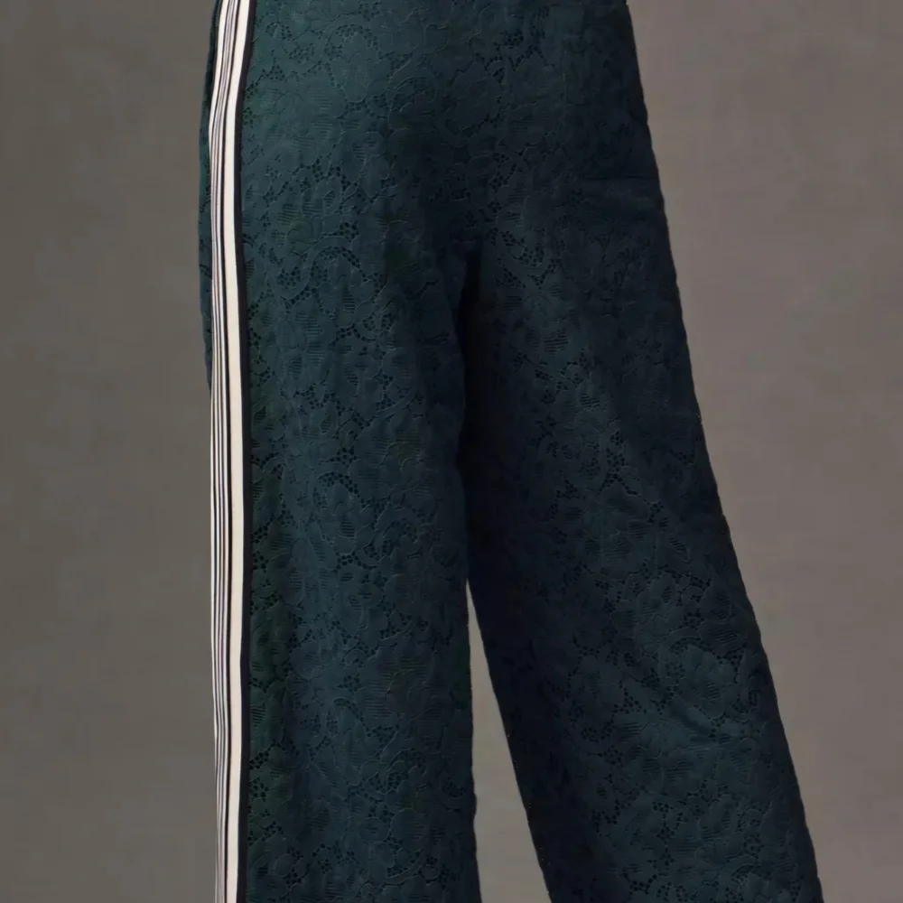 Maeve Dark Green Lace Track Pants - Picture 6 of 6